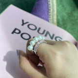 HeFang Jewelry Barbie Pink BOBO Statement Ring-One Quarter