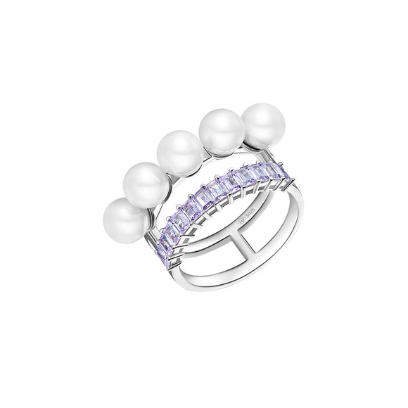 HeFang Jewelry Barbie Purple BOBO Statement Ring-One Quarter
