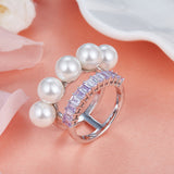 HeFang Jewelry Barbie Purple BOBO Statement Ring-One Quarter