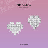 HeFang Jewelry Barbie Sweet Heart Earrings-One Quarter