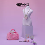 HeFang Jewelry Barbie Sweet Heart Pendant Necklace-One Quarter