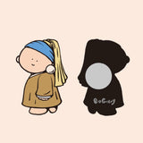 Jan Vameer Girl with a Pearl Earring Magnetic Brooch-One Quarter