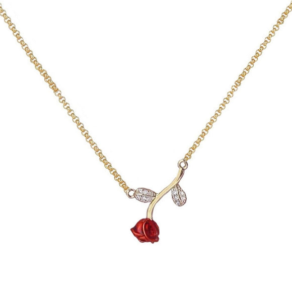 Le Petit Prince Rose Chain Necklace-One Quarter