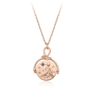 Le Petit Prince Rose Gold Coin Pendant Necklace-One Quarter