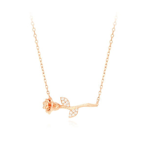 Le Petit Prince Rose Gold My Rose Pendant Necklace-One Quarter