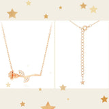 Le Petit Prince Rose Gold My Rose Pendant Necklace-One Quarter