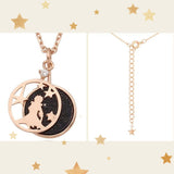 Le Petit Prince Rose Gold Stars Pendant Necklace-One Quarter