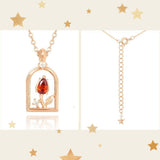 Le Petit Prince Rose Gold Unique Rose Pendant Necklace-One Quarter