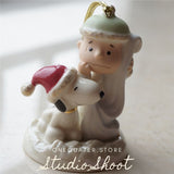 Lenox Peanuts Snoopy Snuggle Up Snoopy Ornament-One Quarter