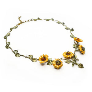 Michael Michaud Van Gogh Sunflowers Chain Necklace-One Quarter