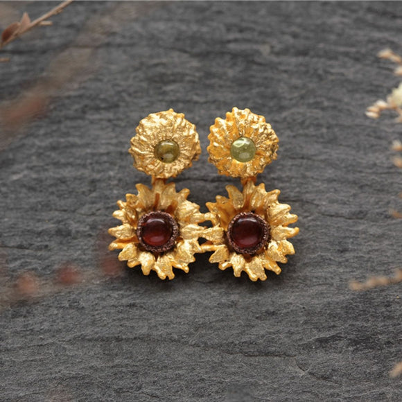 Michael Michaud Van Gogh Sunflowers Post Earrings-One Quarter