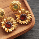 Michael Michaud Van Gogh Sunflowers Post Earrings-One Quarter