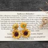 Michael Michaud Van Gogh Sunflowers Post Earrings-One Quarter
