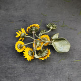 Michael Michaud Van Gogh Sunflowers Vase Brooch-One Quarter