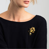 Michael Michaud Van Gogh Sunflowers Vase Brooch-One Quarter