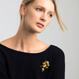 Michael Michaud Van Gogh Sunflowers Vase Brooch-One Quarter