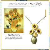 Van Gogh Sunflowers Vase Pendant Necklace