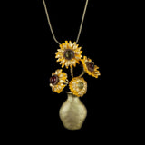 Michael Michaud Van Gogh Sunflowers Vase Pendant Necklace-One Quarter