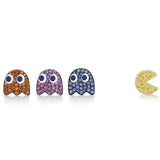 HeFang Jewelry PacMan Blinky Pinky Inky Clyde Ear Studs-One Quarter