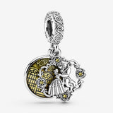 Pandora Beauty and the Beast Dancing Dangle Charm-One Quarter