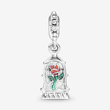 Pandora Beauty and the Beast Enchanted Rose Dangle Charm-One Quarter