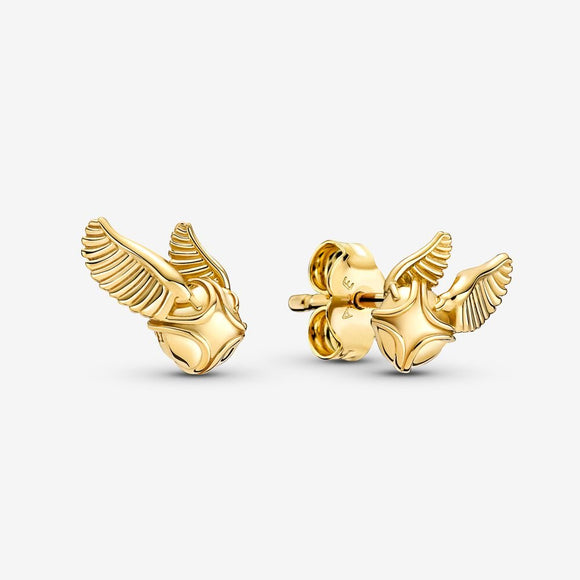 Pandora Harry Potter Golden Snitch Stud Earrings-One Quarter