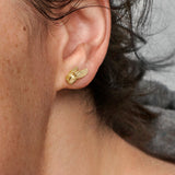 Pandora Harry Potter Golden Snitch Stud Earrings-One Quarter