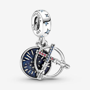 Pandora Star Wars Lightsaber Double Dangle Charm-One Quarter