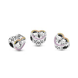 Pandora Disney The Lion King Sparkling Simba and Nala Heart Charm-One Quarter