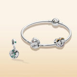 Pandora Disney The Lion King Sparkling Simba and Nala Heart Charm-One Quarter