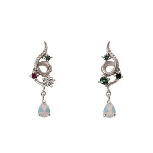 Samantha Thavasa Harry Potter Slytherin Serpent Drop Earrings-One Quarter