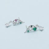 Samantha Thavasa Harry Potter Slytherin Serpent Drop Earrings-One Quarter
