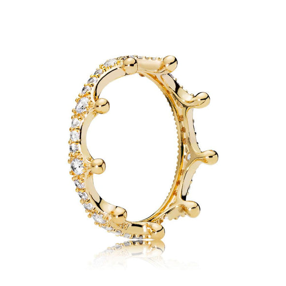 Pandora Enchanted Crown Gold Ring-One Quarter