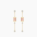HeFang Jewelry Sleeping Castle Aurora Thread Spindle Chain Earrings-One Quarter