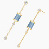 HeFang Jewelry Sleeping Castle Aurora Thread Spindle Chain Earrings-One Quarter