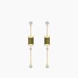 HeFang Jewelry Sleeping Castle Aurora Thread Spindle Chain Earrings-One Quarter