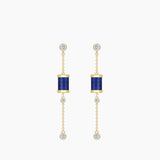 HeFang Jewelry Sleeping Castle Aurora Thread Spindle Chain Earrings-One Quarter