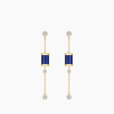 HeFang Jewelry Sleeping Castle Aurora Thread Spindle Chain Earrings-One Quarter