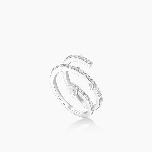 HeFang Jewelry Sleeping Castle Brambles Coil Ring-One Quarter