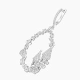 HeFang Jewelry Sleeping Castle Hoop Drop Earrings-One Quarter