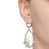 HeFang Jewelry Sleeping Castle Hoop Drop Earrings-One Quarter