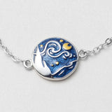Van Gogh Starry Night Silver Bracelet - One Quarter