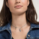 Swarovksi Looney Tunes Bugs Bunny Multi-Colored Rhodium Plated Pendant Necklace-One Quarter