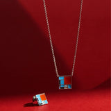 The MET Mondrian Composition Pendant Necklace-One Quarter