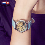 Van Gogh Blossoming Pear Tree Swiss Movement Leather Watch-One Quarter