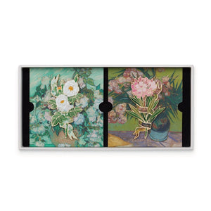 Van Gogh Roses and Oleanders Enamel Pin Set of Two-One Quarter