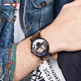 Van Gogh Still Life with Bible Swiss Movement Leather Watch-One Quarter