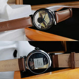 Van Gogh Still Life with Bible Swiss Movement Leather Watch-One Quarter