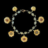 Van Gogh Sunflowers Charm Bracelet