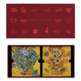 Van Gogh Sunflowers and Irises Enamel Pin Set of Two-One Quarter